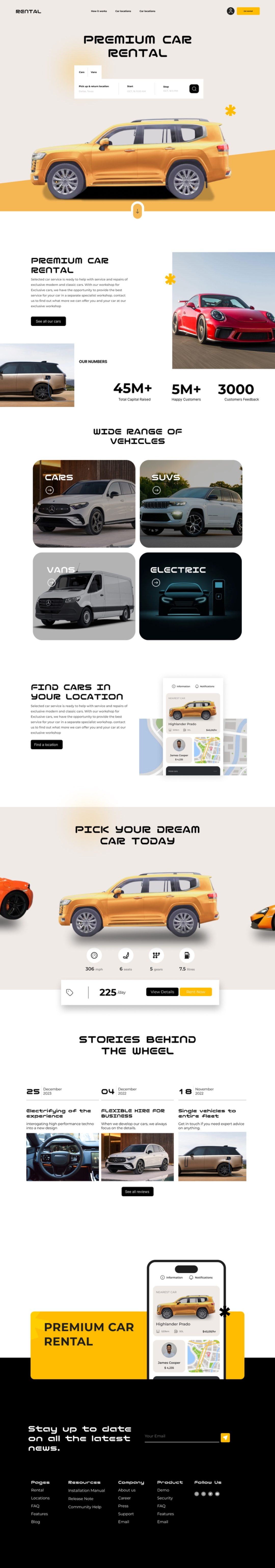 Premium Car Rental website