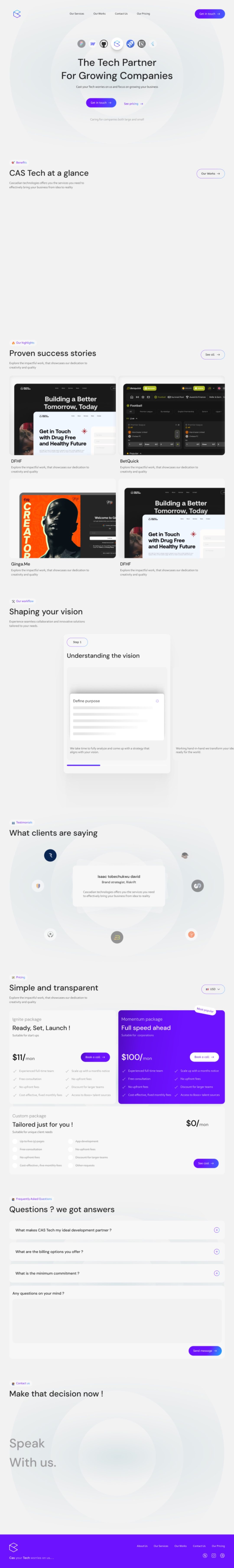 CAS Tech tech partner website